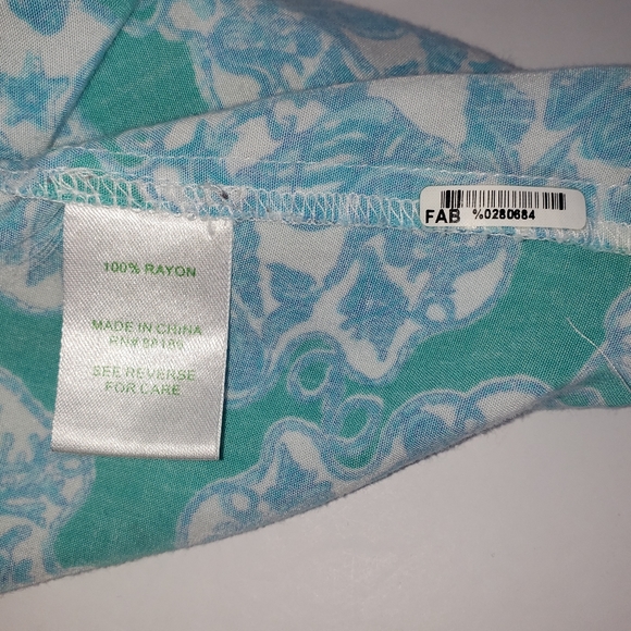 LILLY PULITZER BLUE AND WHITE SEASHELL SUNDRESS SIZE MEDIUM - Picture 6 of 10
